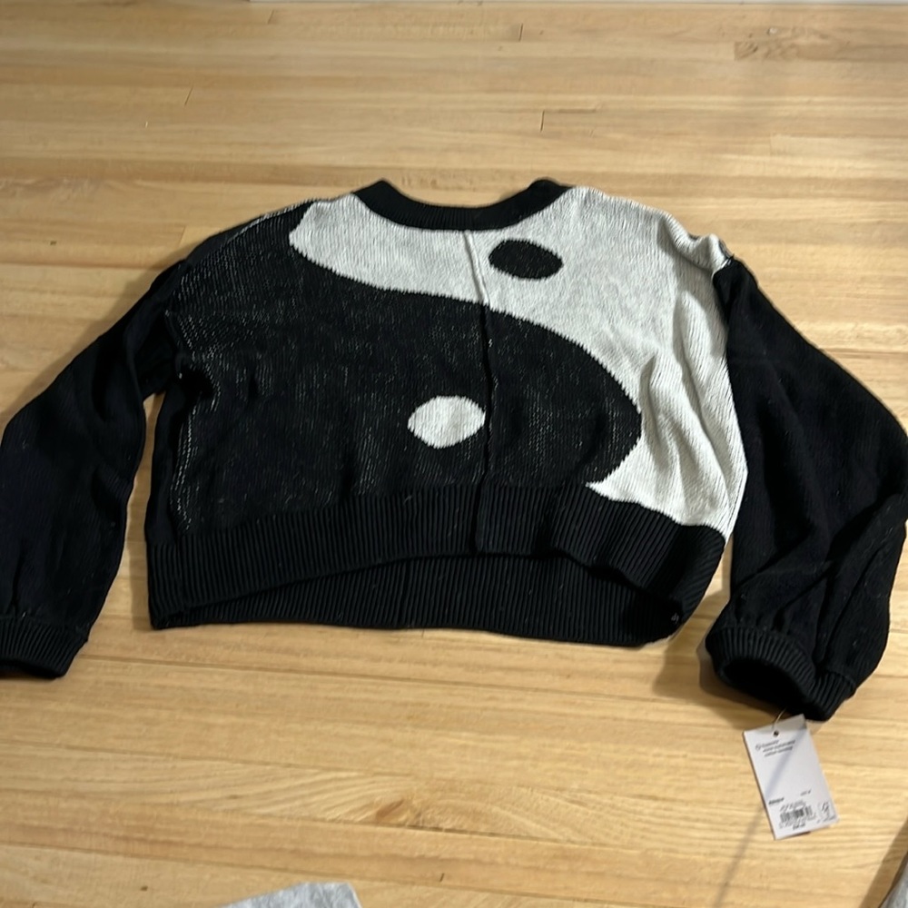 Black and white Yin Yang sweater